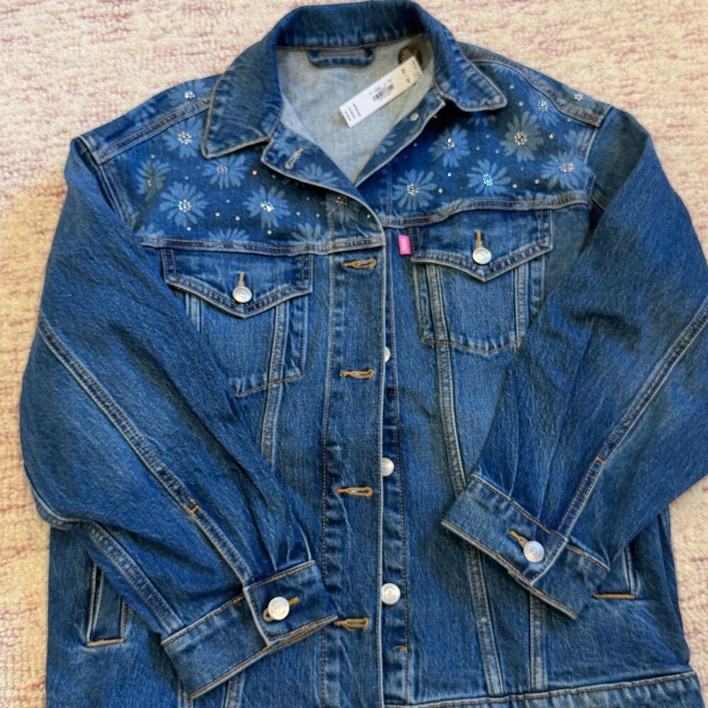 VS PINK Rhinestone Denim/Jean Jacket